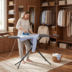 Foldable Full Size Ironing Board with Collapsible Iron Rest for Laundry Room view 2