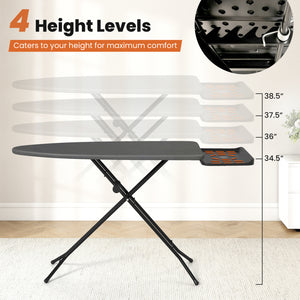 Foldable Full Size Ironing Board with Collapsible Iron Rest for Laundry Room view 6