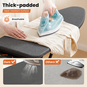 Foldable Full Size Ironing Board with Collapsible Iron Rest for Laundry Room view 7