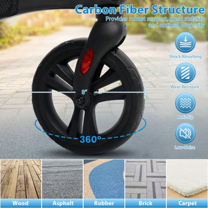 Foldable Rollator Rolling Walker with Seat for Seniors-Black view 8