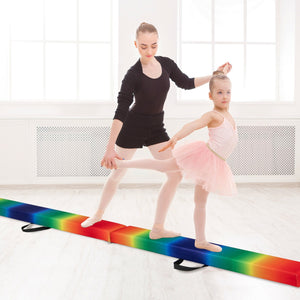 Folding Balance Beam with Solid Wood Base and Anti-slip Bottom-Multicolor view 2
