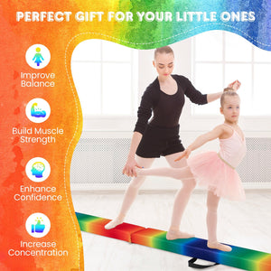 Folding Balance Beam with Solid Wood Base and Anti-slip Bottom-Multicolor view 9