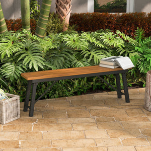 Folding Picnic Bench Set Rectangular Acacia Wood Dining Camping BBQ Benches view 3