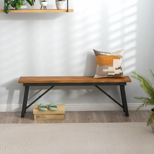 Folding Picnic Bench Set Rectangular Acacia Wood Dining Camping BBQ Benches view 6