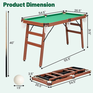 Folding Portable Billiards Table Game Set with Adjustable Foot Levelers view 5