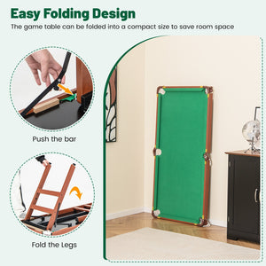Folding Portable Billiards Table Game Set with Adjustable Foot Levelers view 6