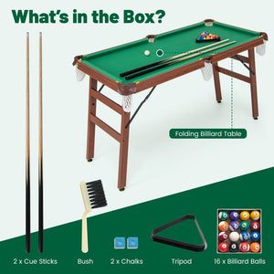 Folding Portable Billiards Table Game Set with Adjustable Foot Levelers view 7