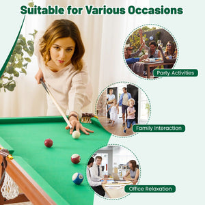 Folding Portable Billiards Table Game Set with Adjustable Foot Levelers view 9