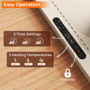 Food Warming Mat Rollable and Portable Electric Warming Tray with Fasting Heating-Beige view 8