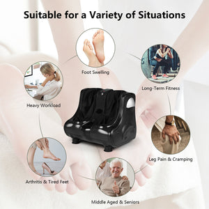 Foot and Calf Massager with Heat Vibration Deep Kneading and Shiatsu-Black view 9
