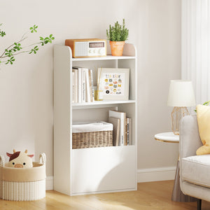 Freestanding Bookshelf with 3-Tier Open Shelf-White view 2