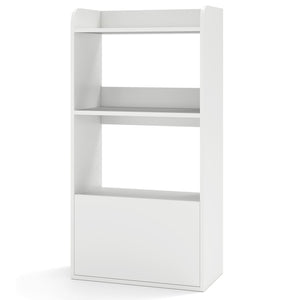 Freestanding Bookshelf with 3-Tier Open Shelf-White view 4