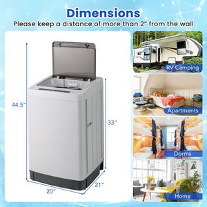 Full-Automatic Washing Machine Washer and Spin Combo-Grey view 3
