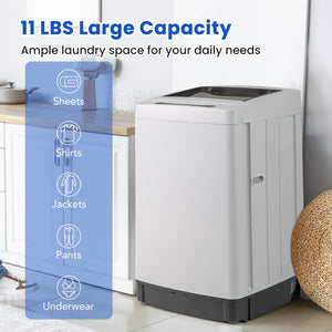Full-Automatic Washing Machine Washer and Spin Combo-Grey view 4