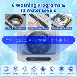 Full-Automatic Washing Machine Washer and Spin Combo-Grey view 5