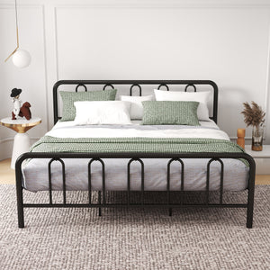 Full/Queen Size Metal Bed Frame with Headboard and Footboard-King Size view 3
