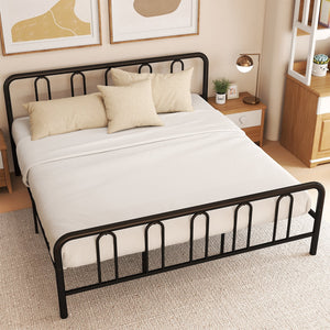 Full/Queen Size Metal Bed Frame with Headboard and Footboard-King Size view 5