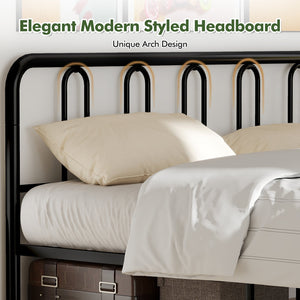 Full/Queen Size Metal Bed Frame with Headboard and Footboard-King Size view 7