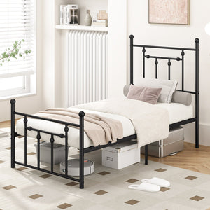 Full/Queen/Twin Size Heavy-duty Metal Bed Frame with Headboard-Twin Size view 3