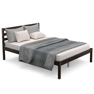 Full Size Bed frame Foundation with Solid Wooden Slat Suppor view 4