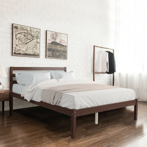Full Size Bed frame Foundation with Solid Wooden Slat Suppor view 6