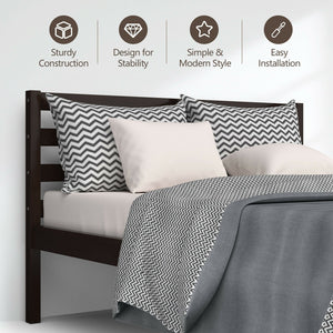 Full Size Bed frame Foundation with Solid Wooden Slat Suppor view 9