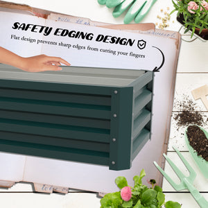 Galvanized Raised Garden Beds, Outdoor Planter Box, Set of 2, for Flowers, Herbs and Vegetables, Black – view 19