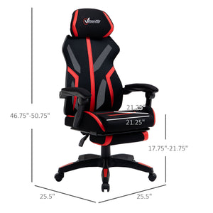 Gaming Chair, Ergonomic Computer Chair with Footrest, Headrest – view 9