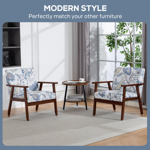 Accent Chairs with Cushioned Seat, Upholstered Linen-Feel Armchair with Adjustable Feet for Bedroom – view 31