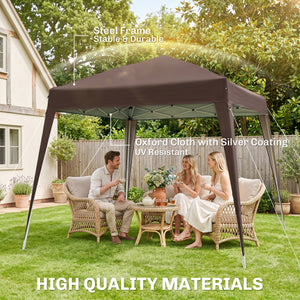 8' x 8' Pop Up Canopy, Outdoor Folding Tent, Portable Party Tent with Carrying Bag for Camping, Party – view 10