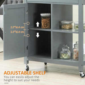 Rolling Kitchen Cart with Wood Top and Drawer, Kitchen Island on Wheels for Dining Room, Black | Aosom Canada