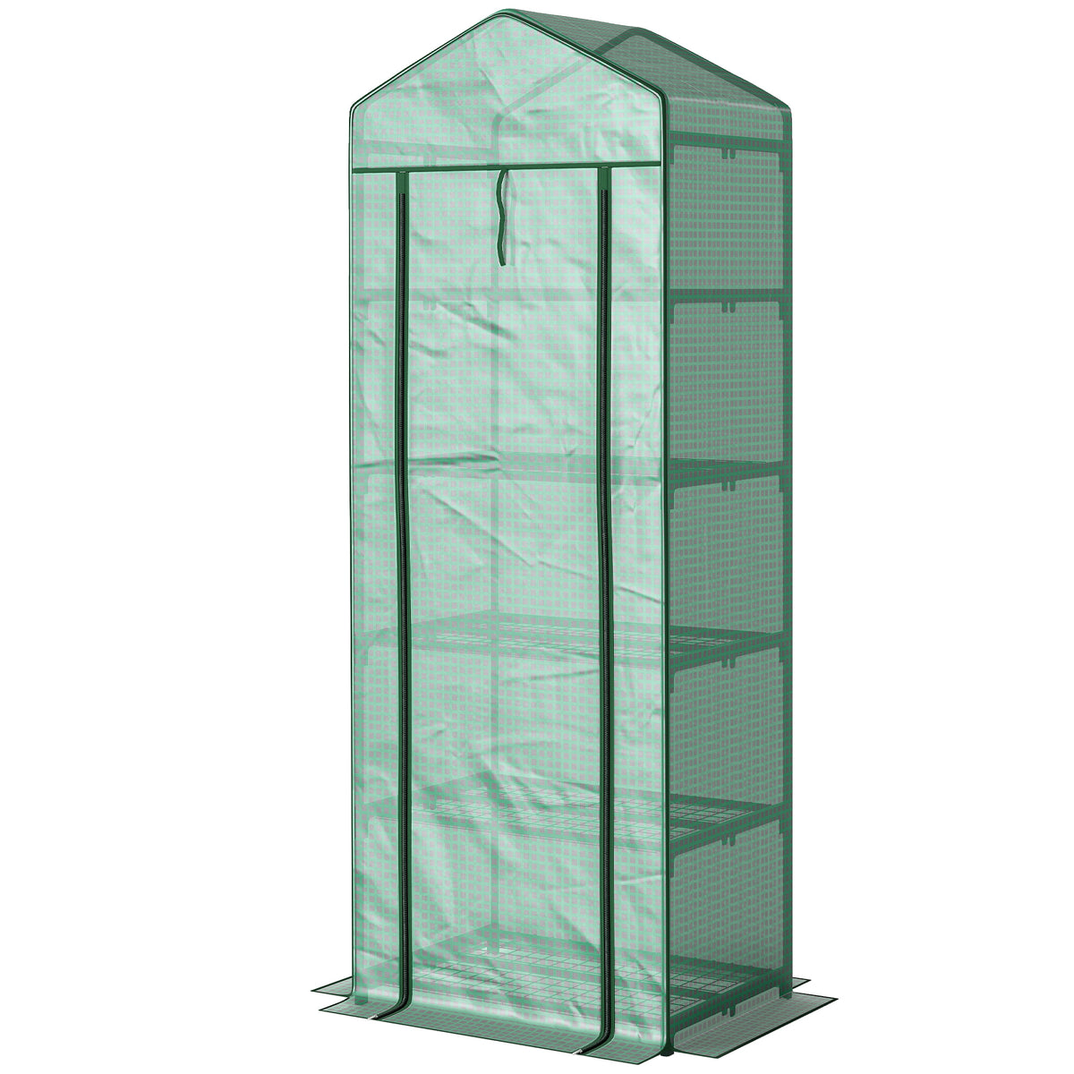 5 Tier Mini Greenhouse, Portable Outdoor Flower Stand with Shelf Clips, Indoor Greenhouse with Steel Frame – view 2