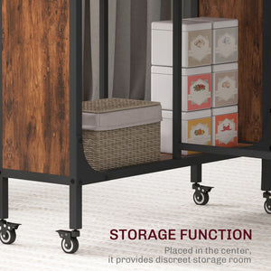 Folding Dining Table, Extendable Kitchen Table for Small Spaces with Storage Shelf and 6 Wheels – view 25