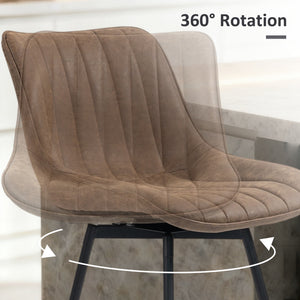Set of 2 Counter Height Barstools, PU Leather Upholstered Bar Stools with Backrest – view 11