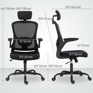 Ergonomic Office Chair, Mesh Desk Chair with Adjustable Headrest, Lumbar Support and Height – view 2