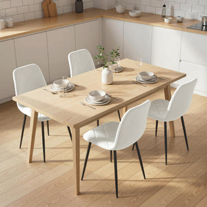 Dining Chairs Set of 4, Upholstered Dining Room Chairs with Steel Legs – view 14