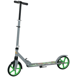 Qaba Kick Scooter for Kids Ages 6-12 with Adjustable Height, Rear-Fender Brake, 200mm Big Wheel, Foldable Design