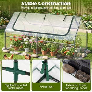 69 x 33 x 12 Inch Galvanized Raised Garden Bed with Cover-Black view 9