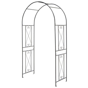 Garden Arch Arbor Trellis Patio Plant Stand Rack Archway-Black view 4
