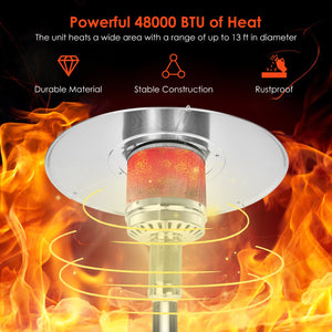 50000BTU Garden Propane Standing LP Gas Steel Accessories Heater-Gray view 8