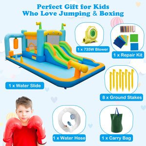 Giant Inflatable Water Slide for Backyard Kids Aged 3-10 Years with 735W Blower view 6
