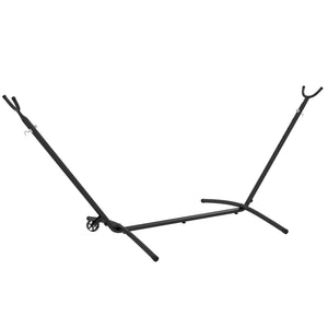 9.5ft Hammock Stand Only, Portable Hammock with Wheels, Adjustable Hammock Net Stand, for String-style, Brazilian-style, Flat-style, Rope-style Hammocks, Black