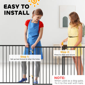 8 Panels Dog Playpen, Foldable Portable Pet Playpen with Door, for Small & Medium Dogs, 30"H