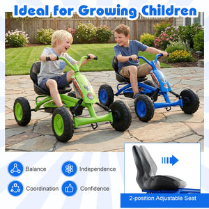 Go Kart for Kids 4 Wheel with Steering Handlebars and Adjustable Seat-Navy view 8