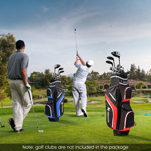 Golf Cart Bag with 14 Way Top Dividers-Red view 2