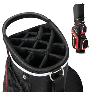 Golf Cart Bag with 14 Way Top Dividers-Red view 7