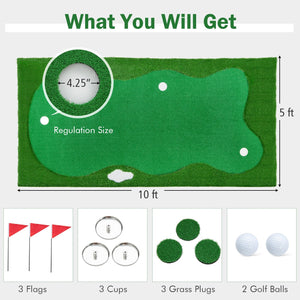 Golf Putting Green with Realistic Artificial Grass Turf-L view 5
