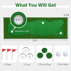 Golf Putting Green with Realistic Artificial Grass Turf-S view 5