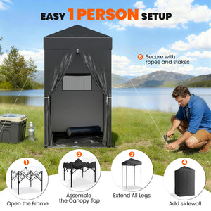 4 x 4 ft Compact Pop Up Canopy Tent, UPF 50+ Changing Room – view 4