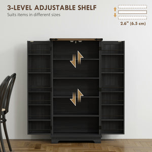 47" Kitchen Pantry Storage Cabinet, Farmhouse Kitchen Pantry Cabinet with Adjustable Shelves and Door – view 7